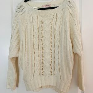 Bird by juicy cream cable knit sweater